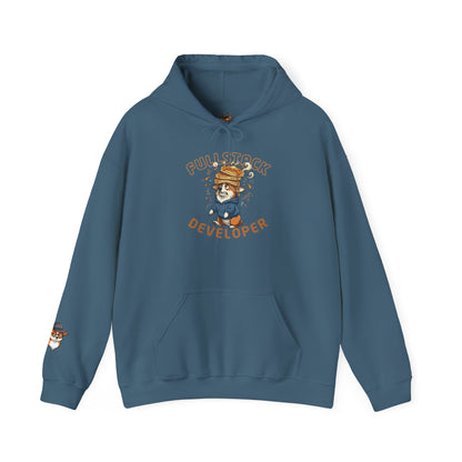 Full Stack Developer Funny Programmer Corgi Hoodie