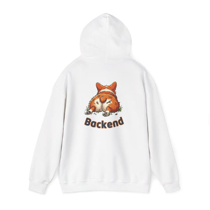 Frontend Backend Funny Developer Tech Corgi Hoodie
