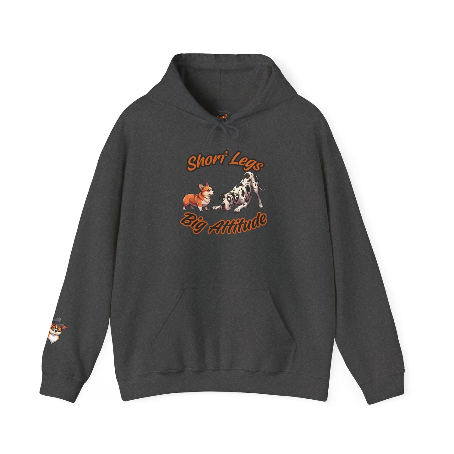 Short Legs Big Attitude Funny Corporate Corgi Hoodie