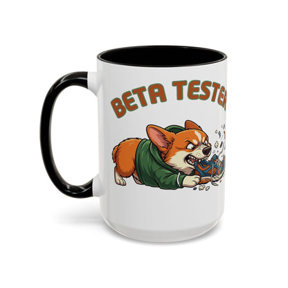 Funny QA Tester Corgi Mug Beta Tester Coffee Cup