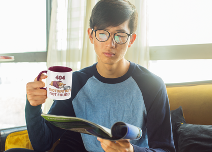 404 Motivation Not Found Funny Tech Corgi Mug