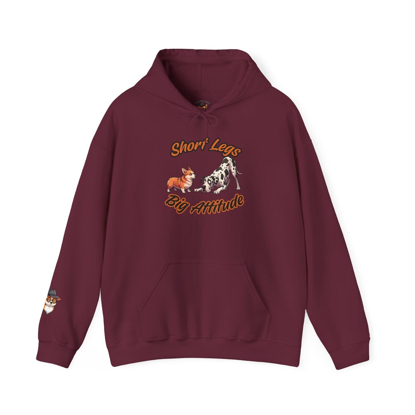 Short Legs Big Attitude Funny Corporate Corgi Hoodie