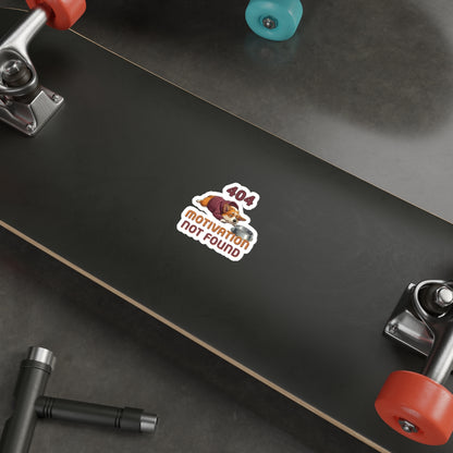 404 Motivation Not Found Funny Tech Corgi Sticker