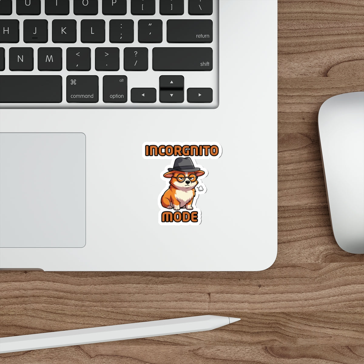 Incorgnito Mode Hacker Corgi Laptop Tech Sticker