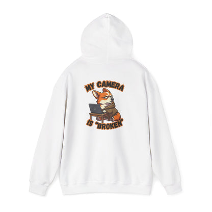 My Camera Is Broken Funny WFH Corgi Hoodie