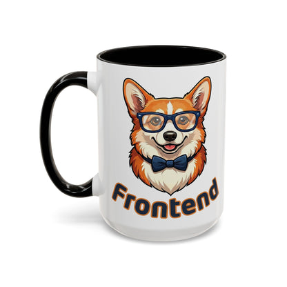 Frontend Backend Funny Developer Tech Office Corgi Mug