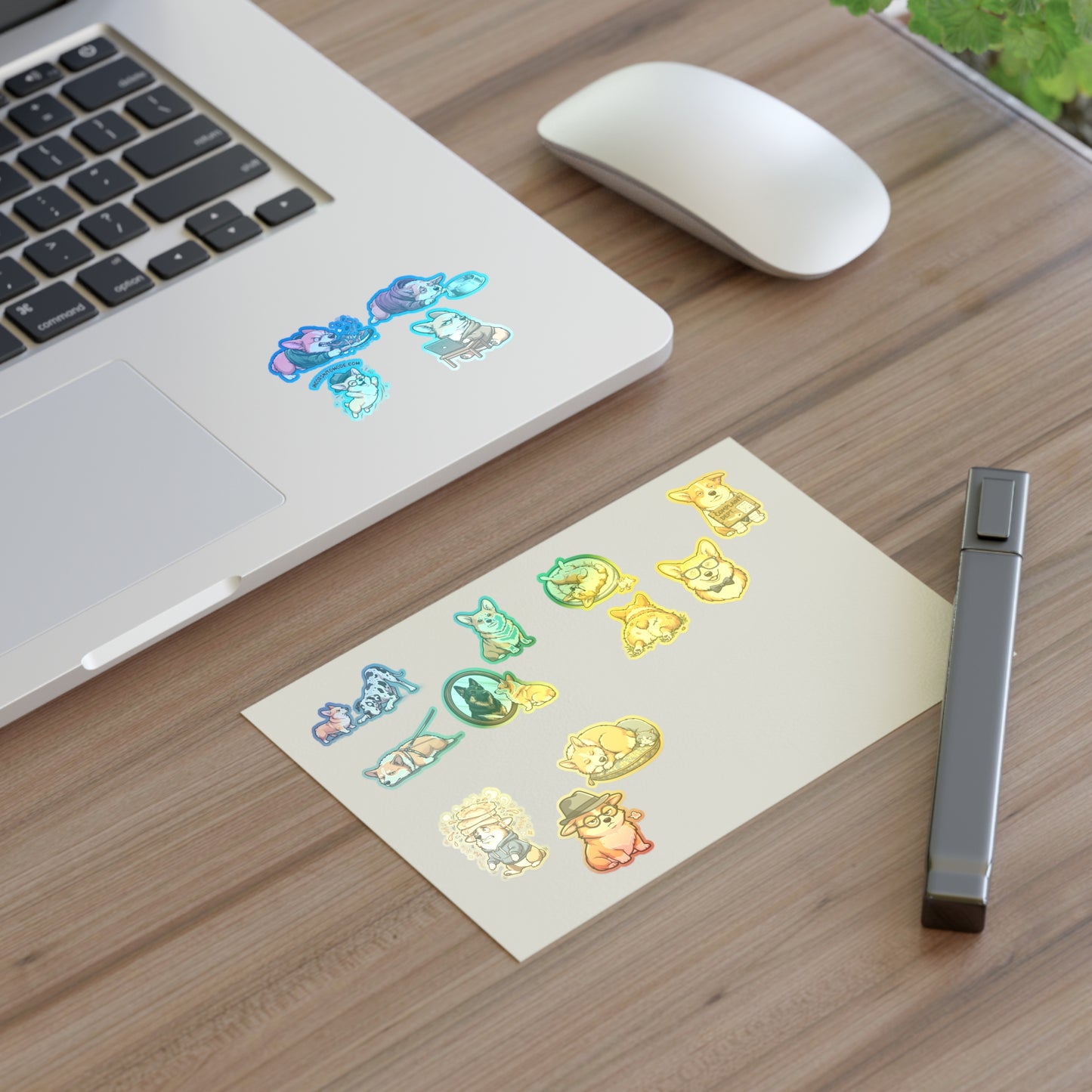 Corgi Sticker Sheet Funny Tech Laptop Programmer Decal Pack