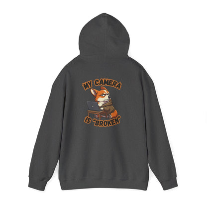 My Camera Is Broken Funny WFH Corgi Hoodie