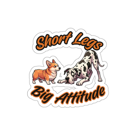Short Legs Big Attitude Funny Corporate Corgi Sticker