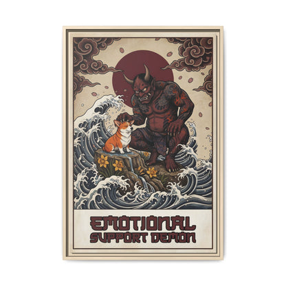 Emotional Support Demon Funny Sarcastic Corgi Canvas Print