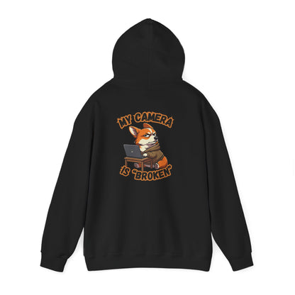 My Camera Is Broken Funny WFH Corgi Hoodie