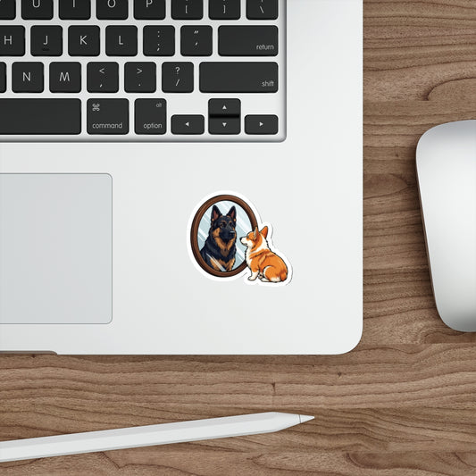 Motivational Corgi Funny Coworker Office Laptop Tech Sticker