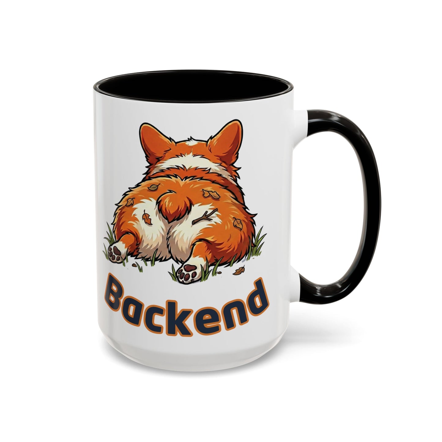 Frontend Backend Funny Developer Tech Office Corgi Mug