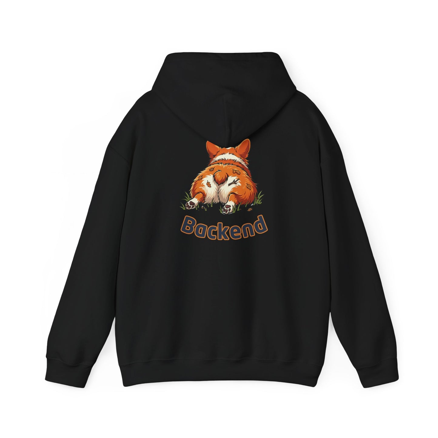 Frontend Backend Funny Developer Tech Corgi Hoodie