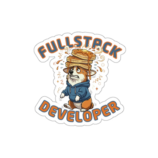 Full Stack Developer Funny Corgi Programmer Tech Sticker