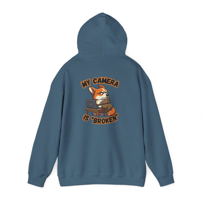 My Camera Is Broken Funny WFH Corgi Hoodie