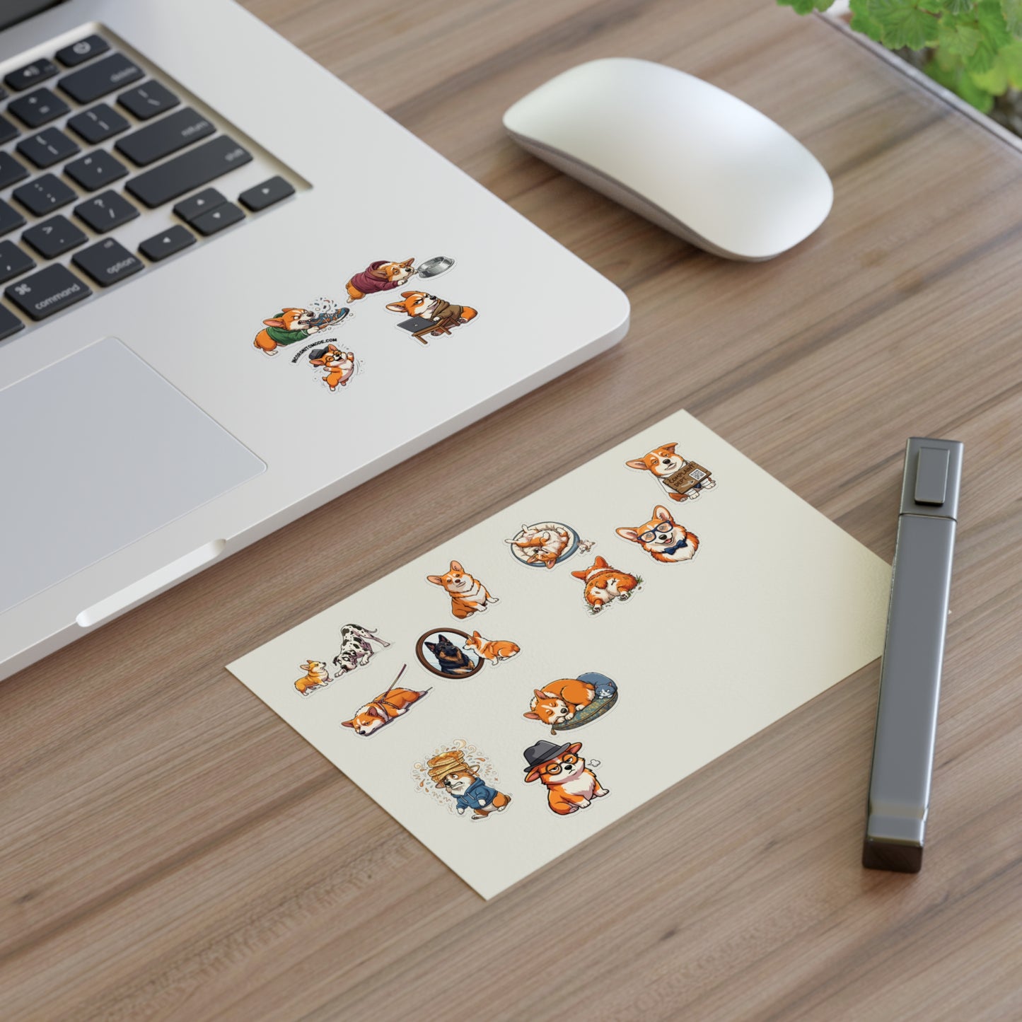 Corgi Sticker Sheet Funny Tech Laptop Programmer Decal Pack