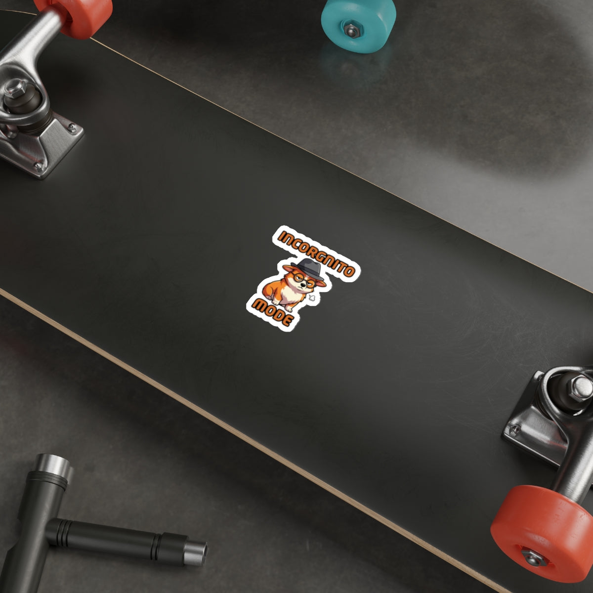 Incorgnito Mode Hacker Corgi Laptop Tech Sticker