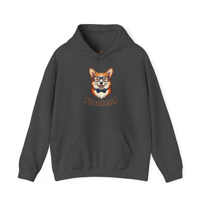 Frontend Backend Funny Developer Tech Corgi Hoodie