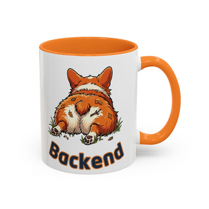Frontend Backend Funny Developer Tech Office Corgi Mug