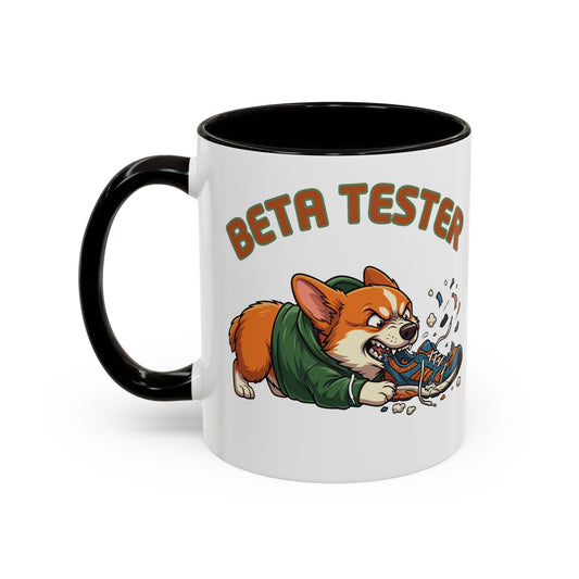 Funny QA Tester Corgi Mug Beta Tester Coffee Cup