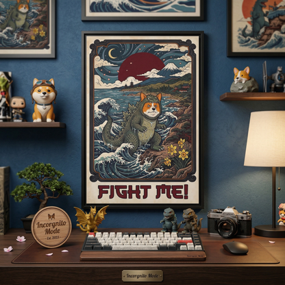 Fight Me Tiny But Fierce Corgi Canvas Print