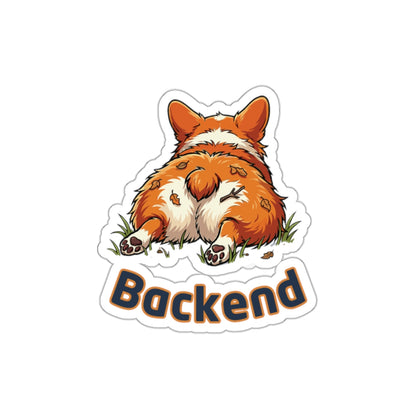 Backend Developer Funny Database Tech Corgi Laptop Sticker