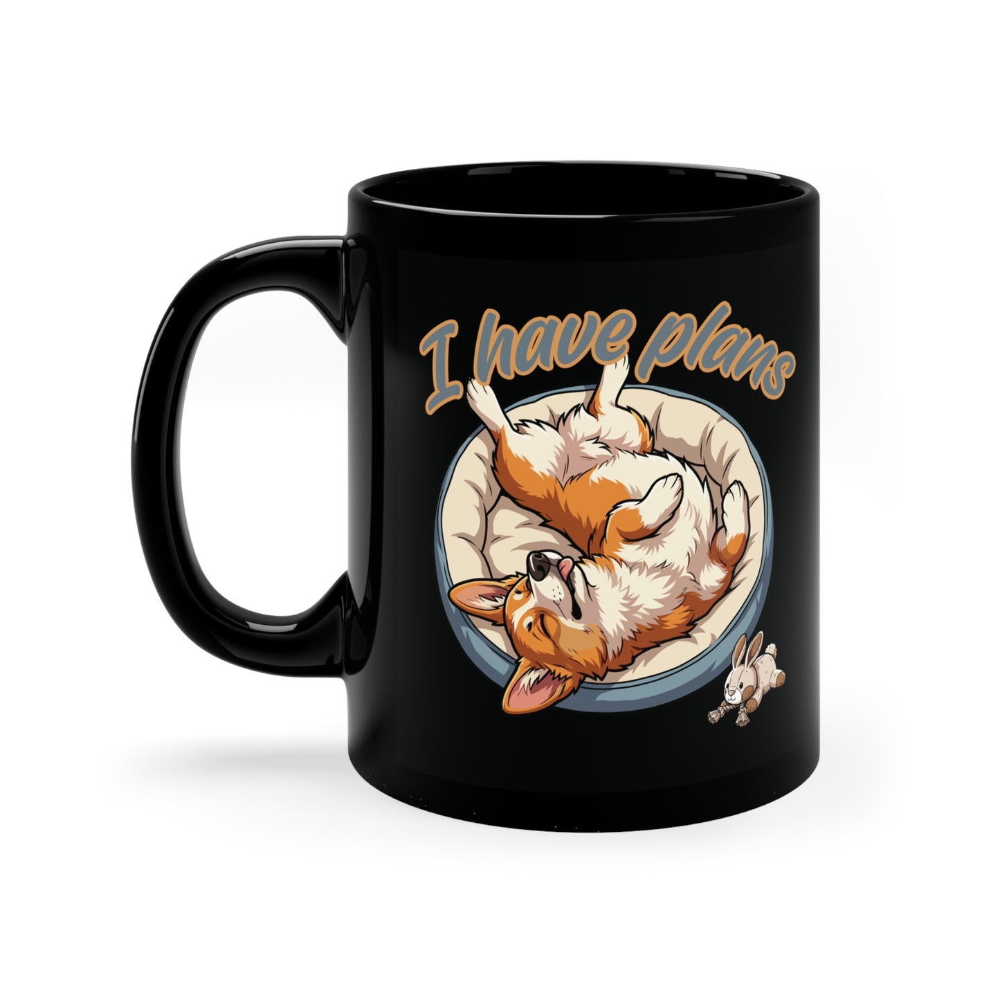 I Have Plans Funny Introvert Dog Mom Corgi Mug