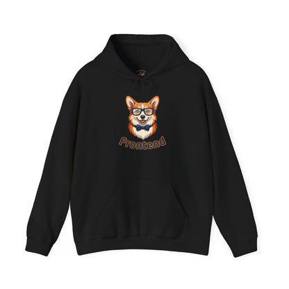 Frontend Backend Funny Developer Tech Corgi Hoodie