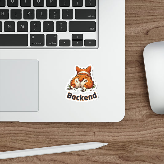 Backend Developer Funny Database Tech Corgi Laptop Sticker