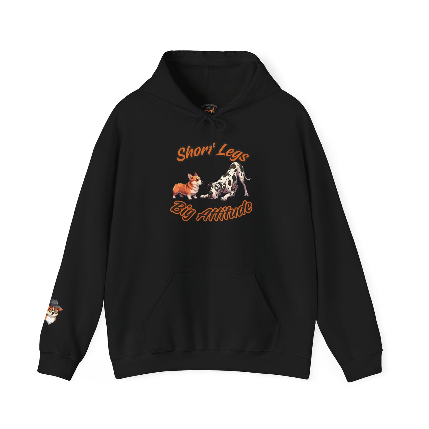 Short Legs Big Attitude Funny Corporate Corgi Hoodie