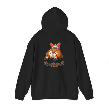 Frontend Backend Funny Developer Tech Corgi Hoodie