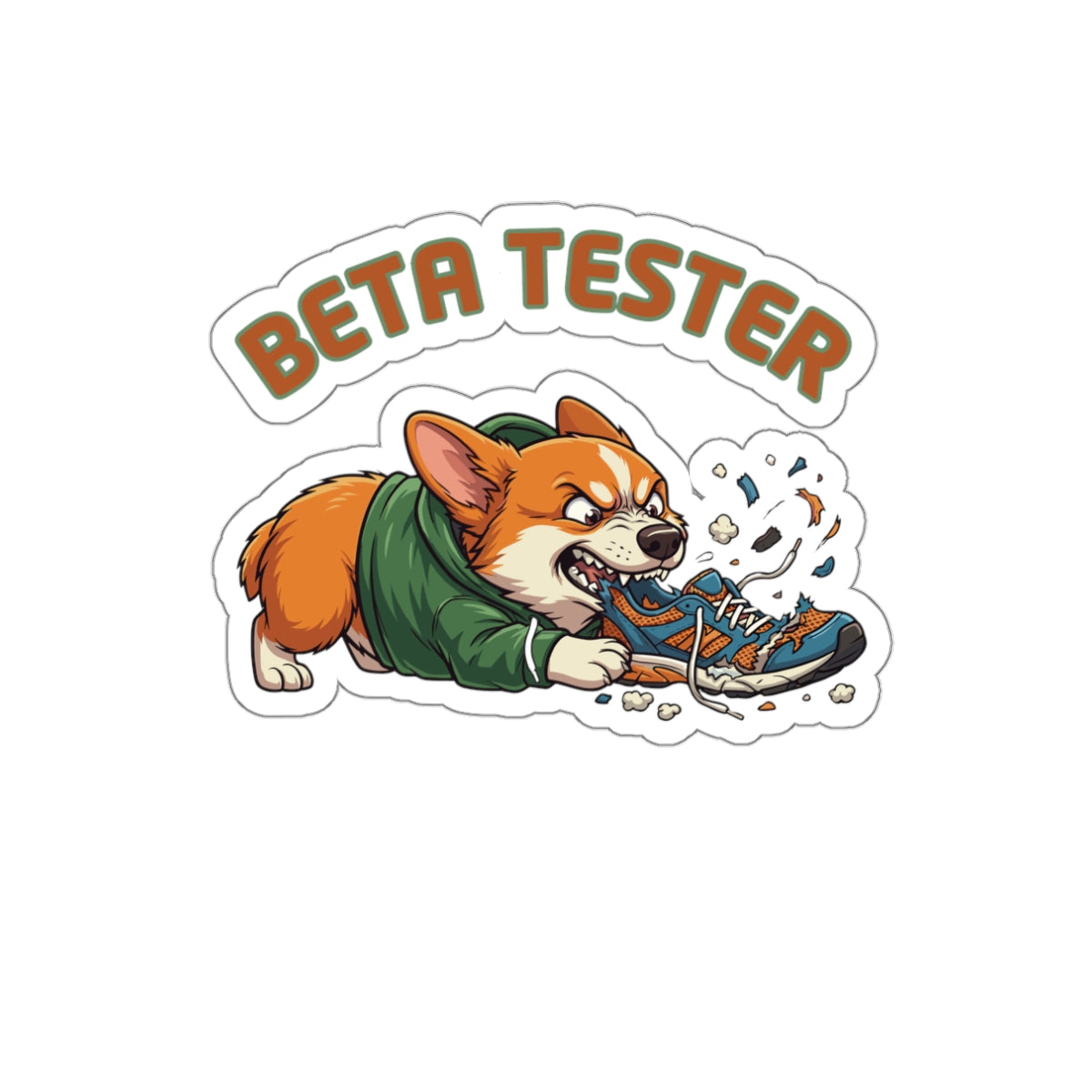 Beta Tester QA Engineer Funny Programmer Corgi Sticker