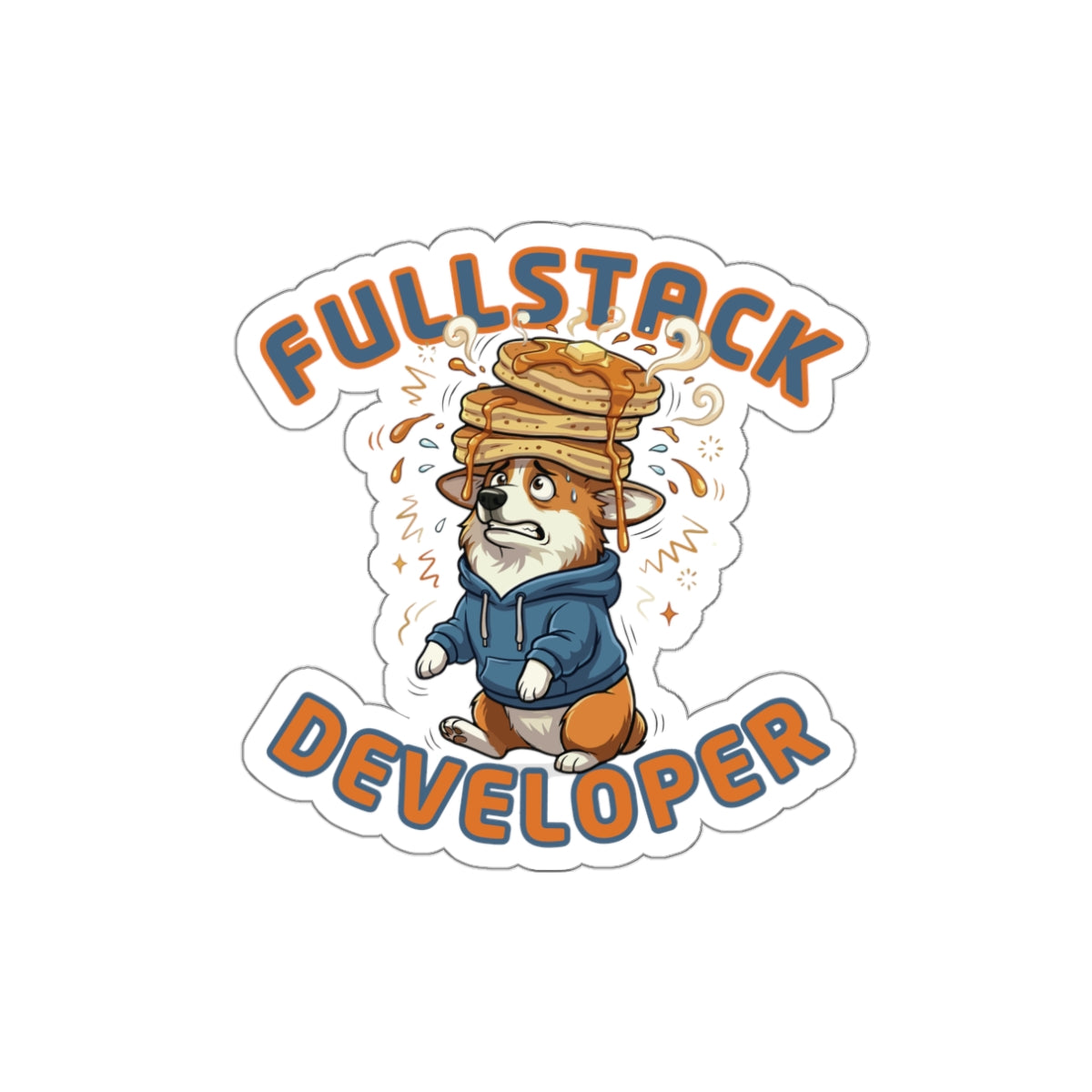 Full Stack Developer Funny Corgi Programmer Tech Sticker