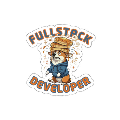 Full Stack Developer Funny Corgi Programmer Tech Sticker