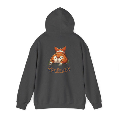 Frontend Backend Funny Developer Tech Corgi Hoodie