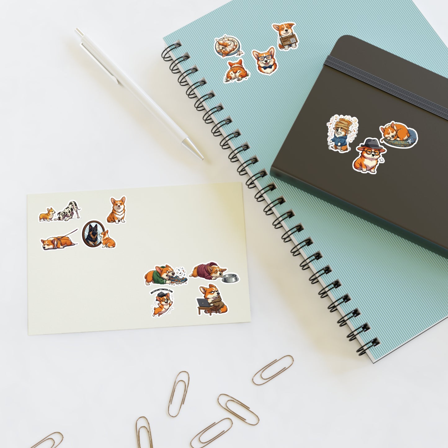 Corgi Sticker Sheet Funny Tech Laptop Programmer Decal Pack