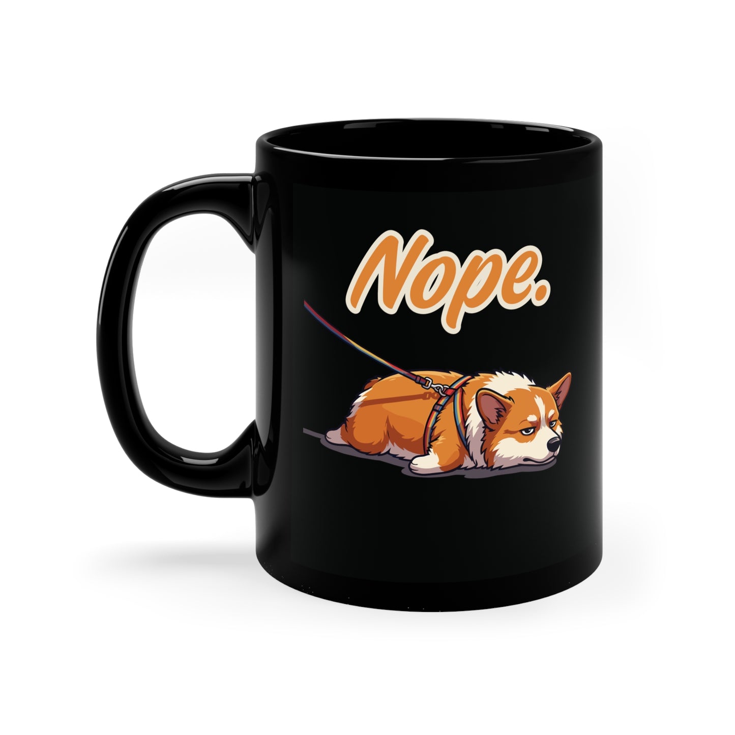 Nope Funny Stubborn Corgi Introvert Coffee Mug