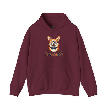 Frontend Backend Funny Developer Tech Corgi Hoodie