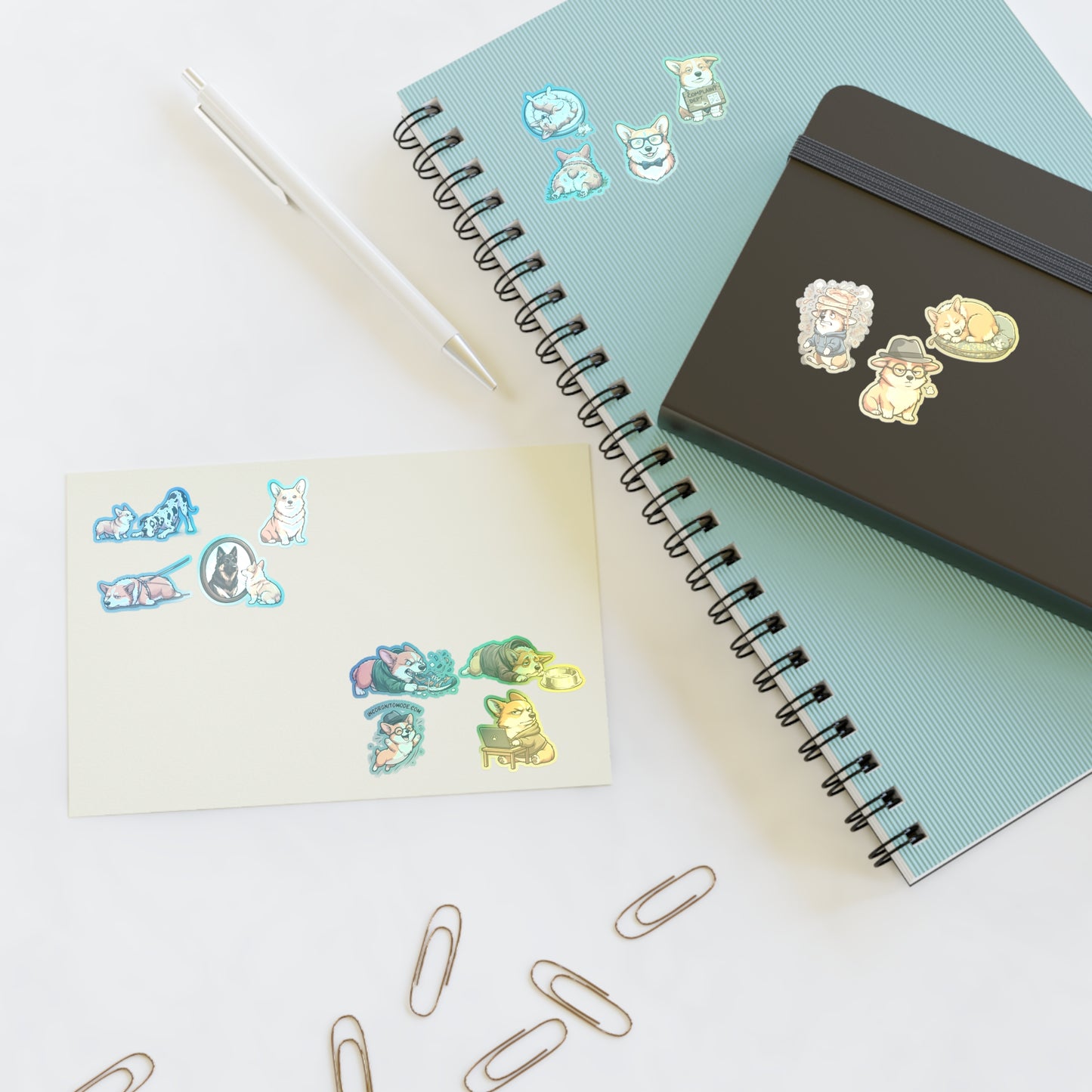 Corgi Sticker Sheet Funny Tech Laptop Programmer Decal Pack