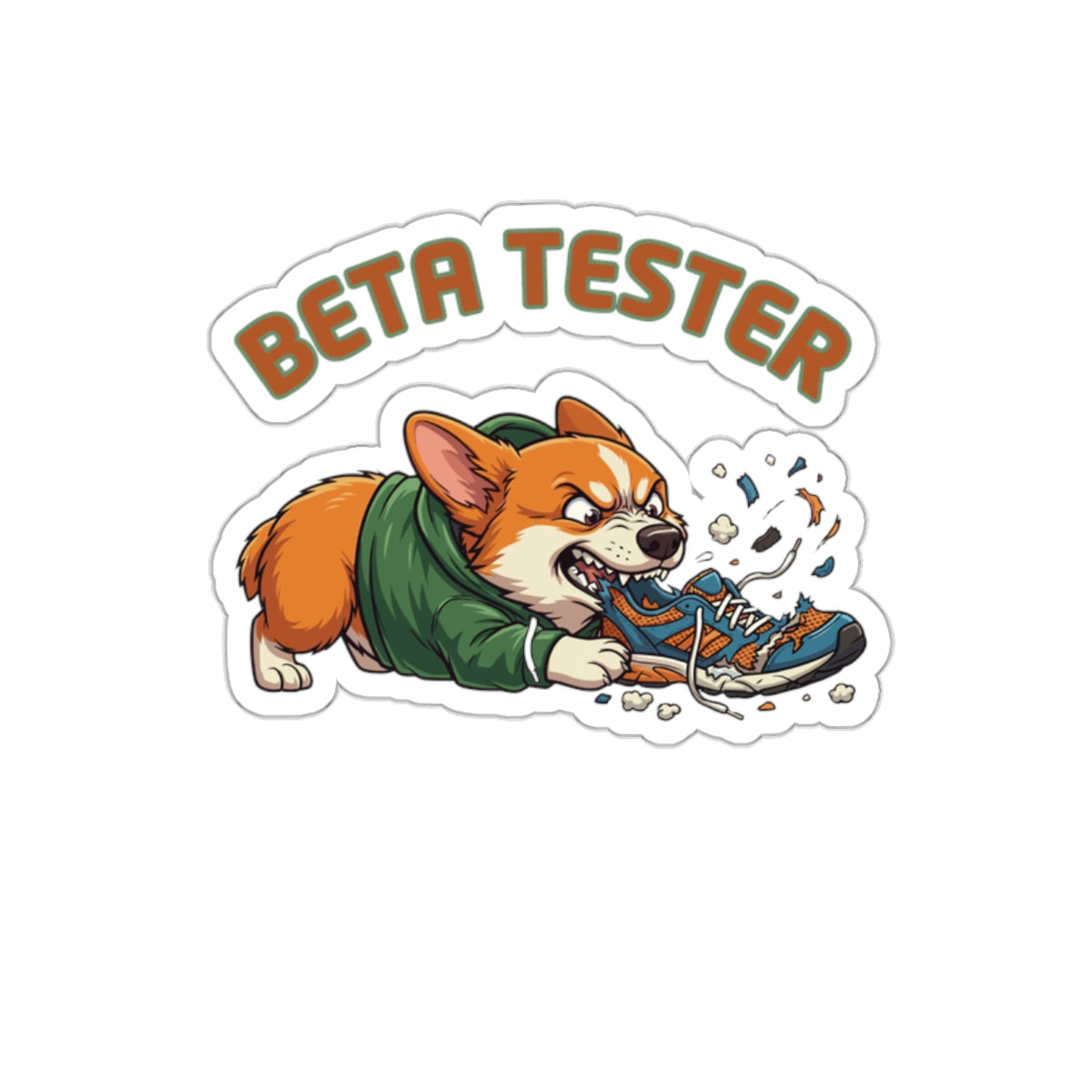 Beta Tester QA Engineer Funny Programmer Corgi Sticker