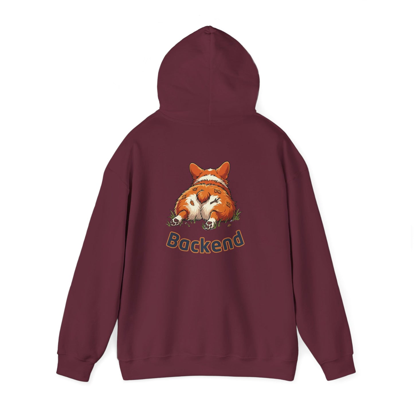 Frontend Backend Funny Developer Tech Corgi Hoodie