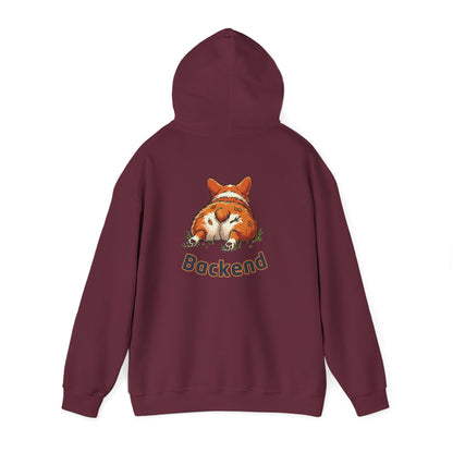 Frontend Backend Funny Developer Tech Corgi Hoodie