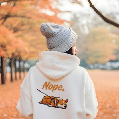 Nope Funny Stubborn Corgi Introvert Sweatshirt