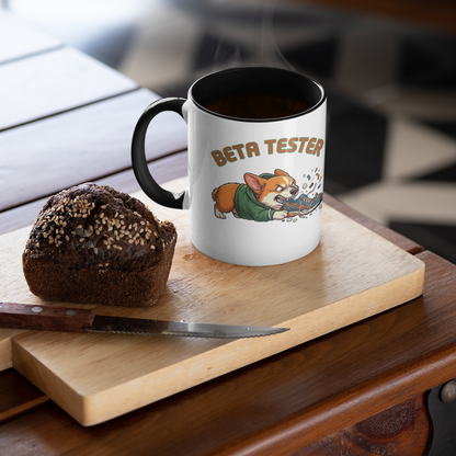 Funny QA Tester Corgi Mug Beta Tester Coffee Cup